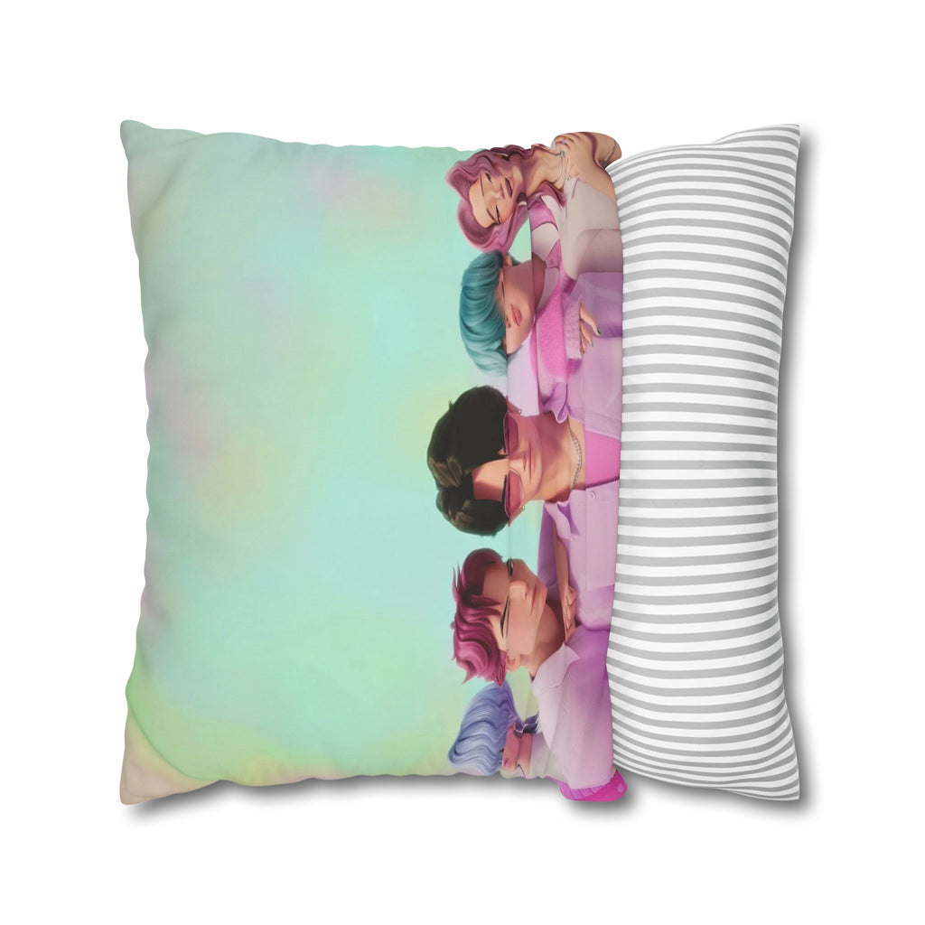 Pastel K-Pop Group Square Pillowcase \Saja Boy