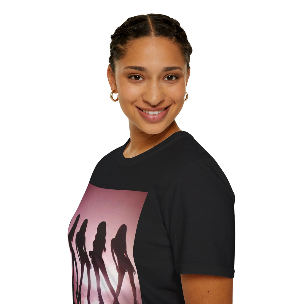 Silhouette Graphic T-Shirt – Retro Pink Dance Crew Tee