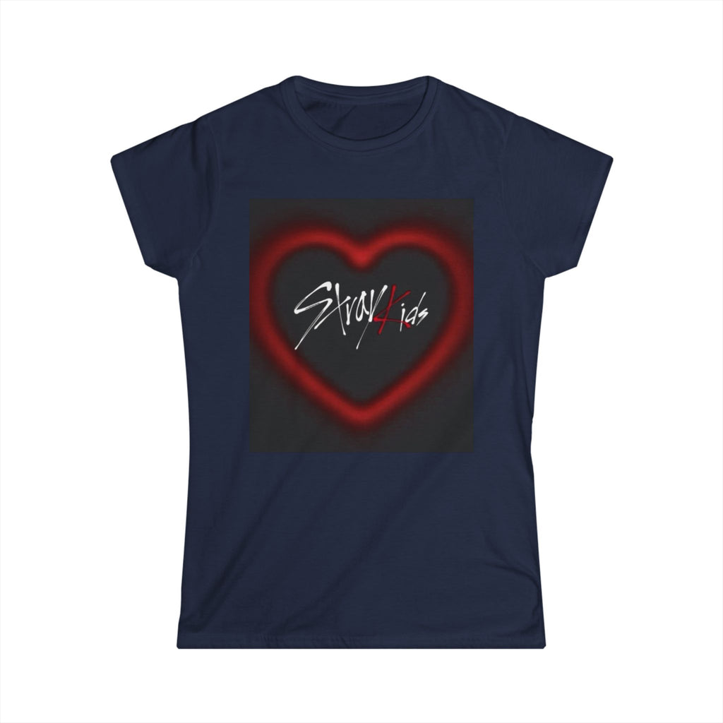 BoyKpopBand Photo Tee — 'Stray Kids' Heart Logo Women's Shirt