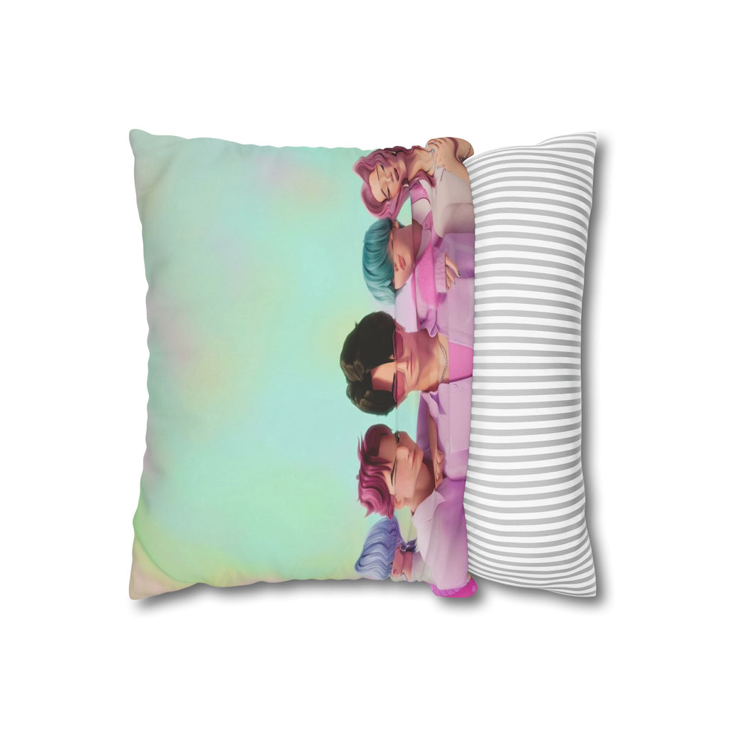Pastel K-Pop Group Square Pillowcase \Saja Boy