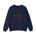 I Love You V sweatshirt | Y2K slogan, nostalgic typography