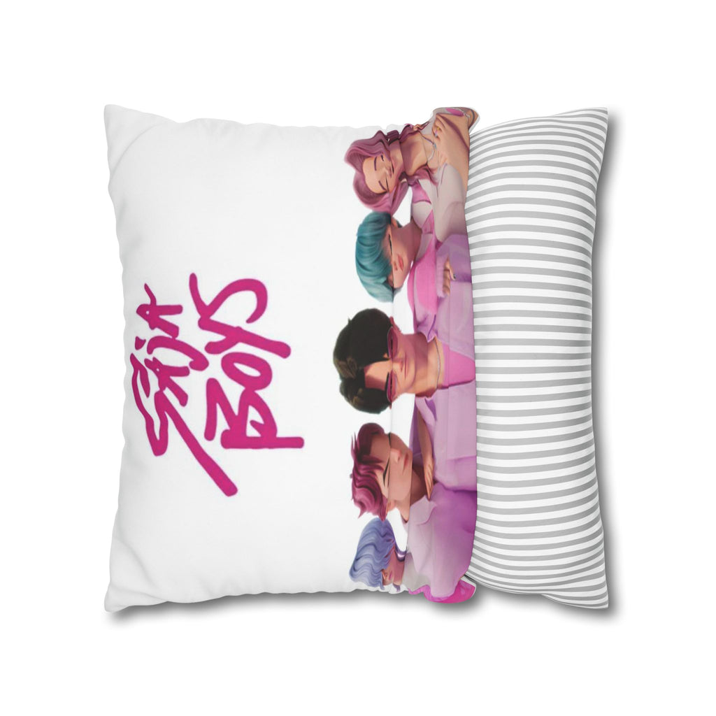 Pastel K-Pop Group Square Pillowcase \Saja Boy