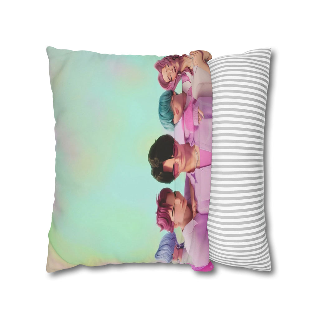 Pastel K-Pop Group Square Pillowcase \Saja Boy