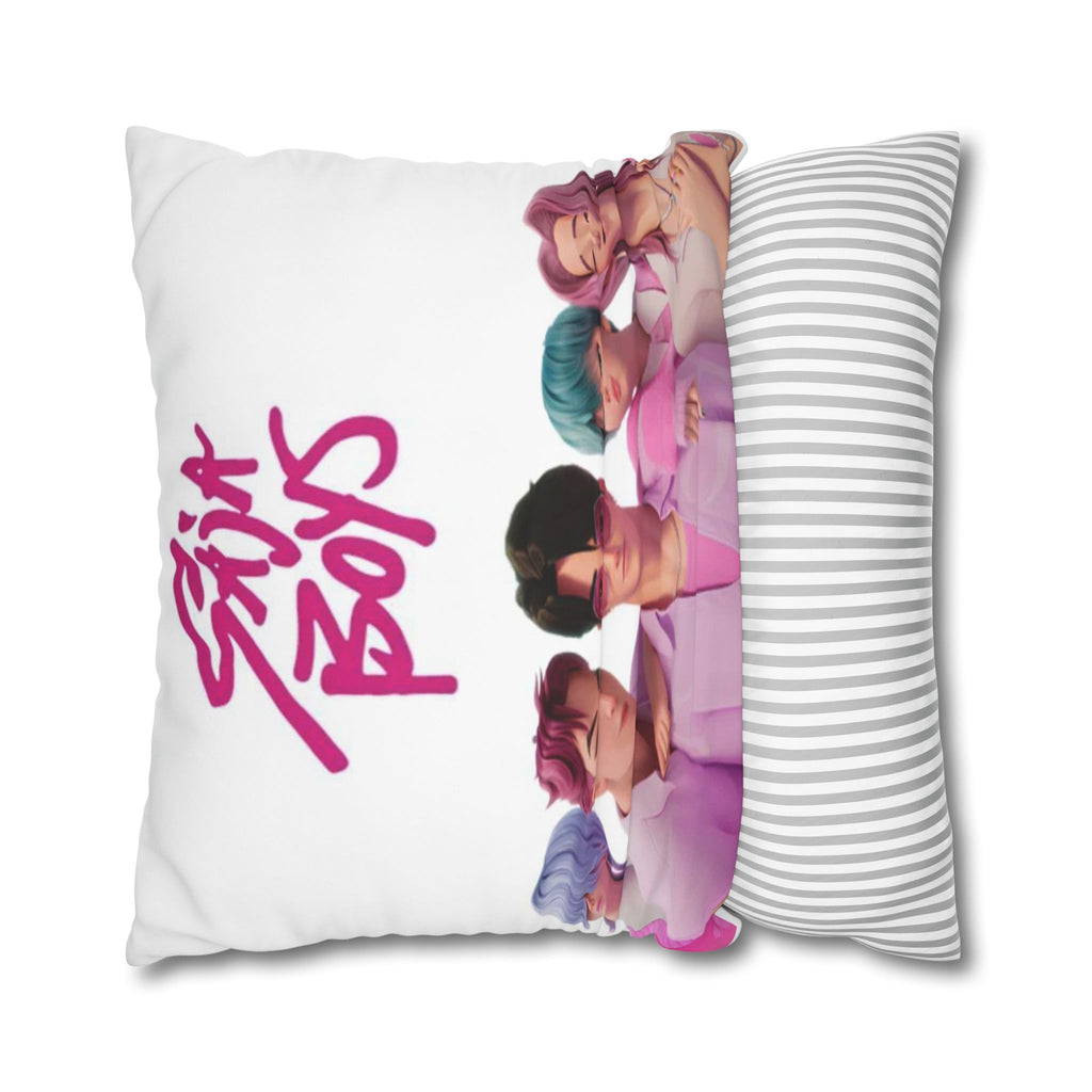 Pastel K-Pop Group Square Pillowcase \Saja Boy