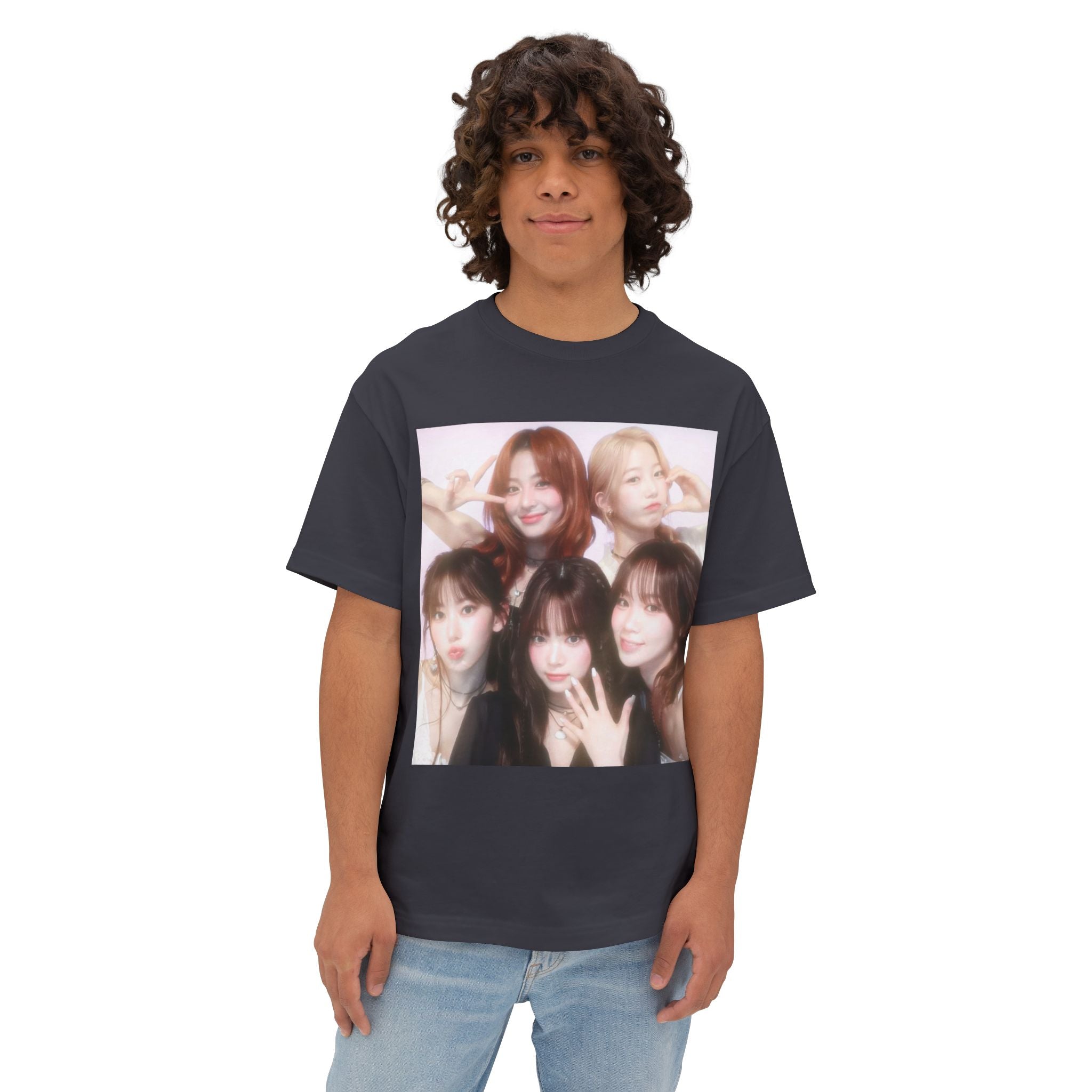 Photo-Print Boxy Tee — Kpop girl group Graphic T-Shirt