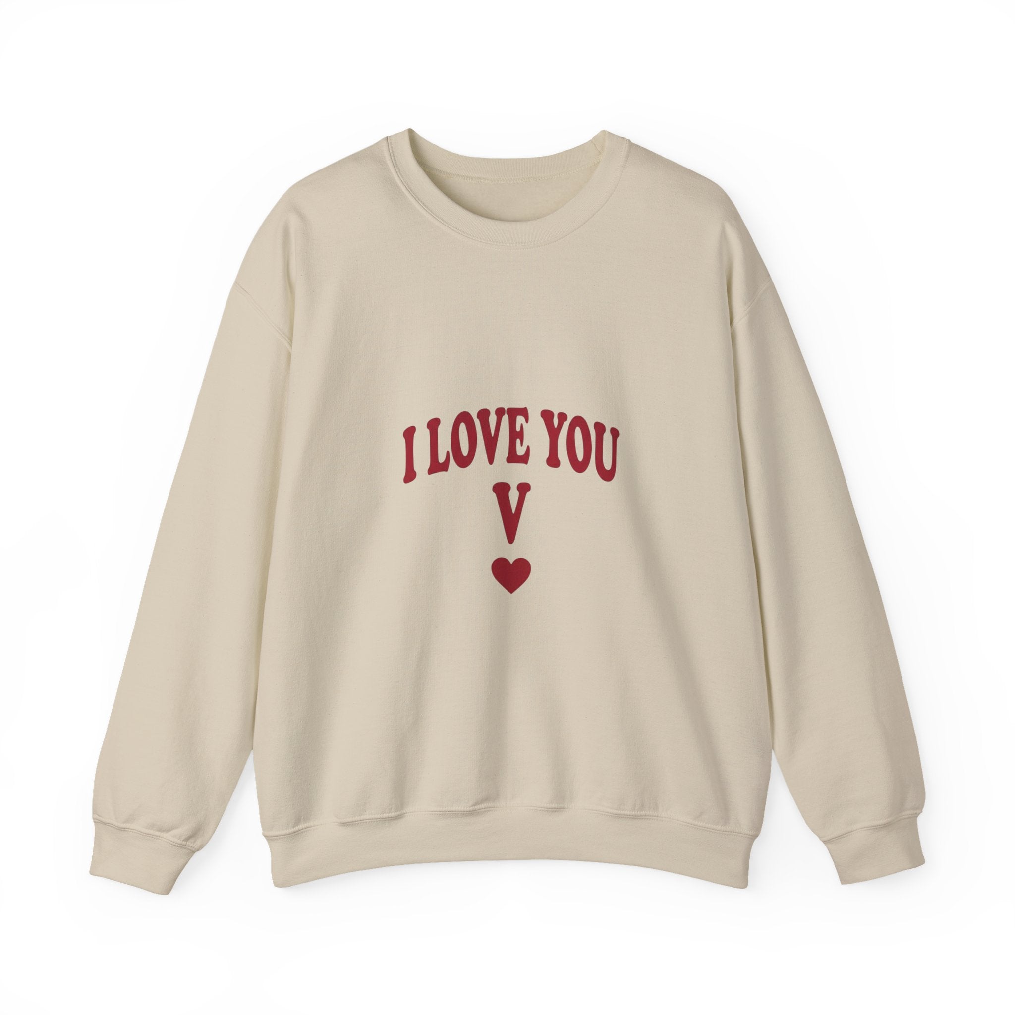 I Love You V sweatshirt | Y2K slogan, nostalgic typography