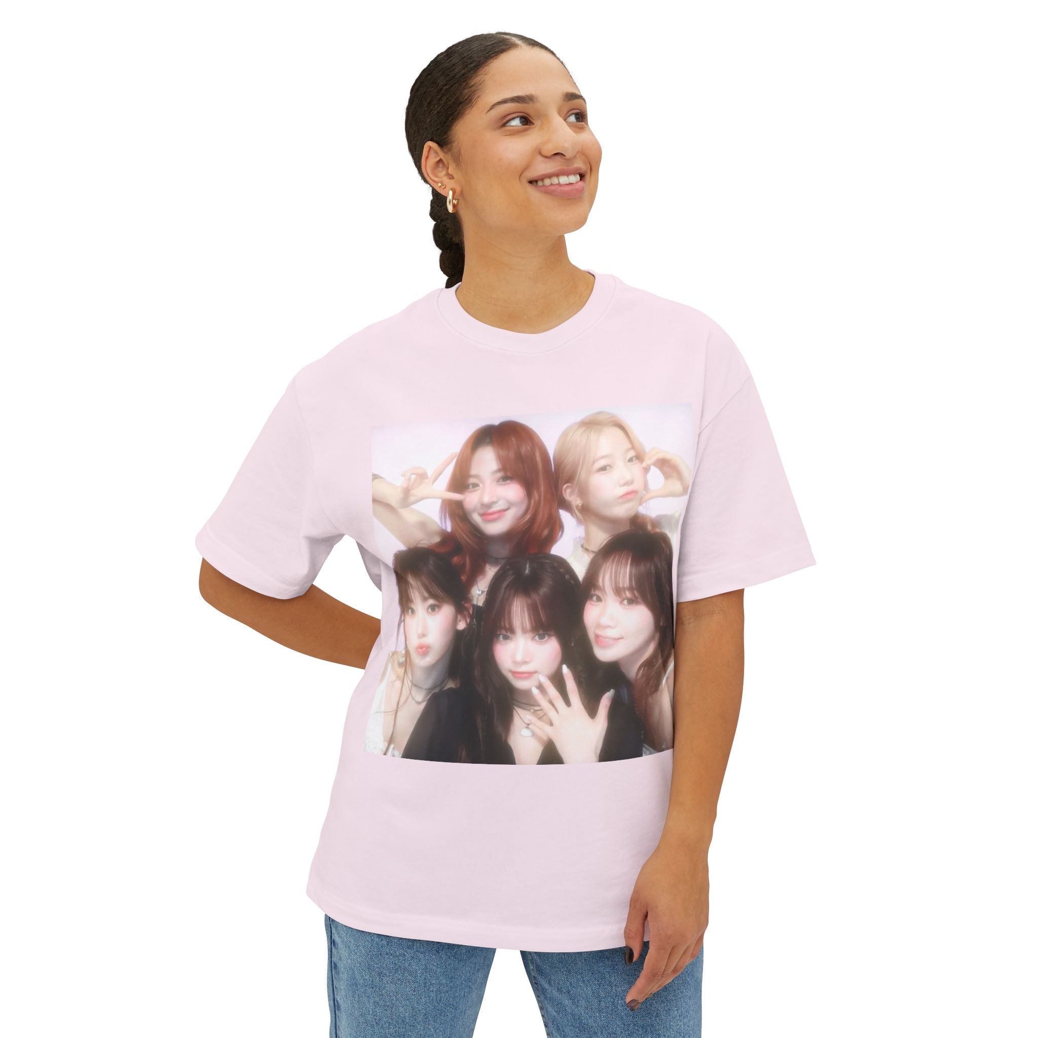 Photo-Print Boxy Tee — Kpop girl group Graphic T-Shirt