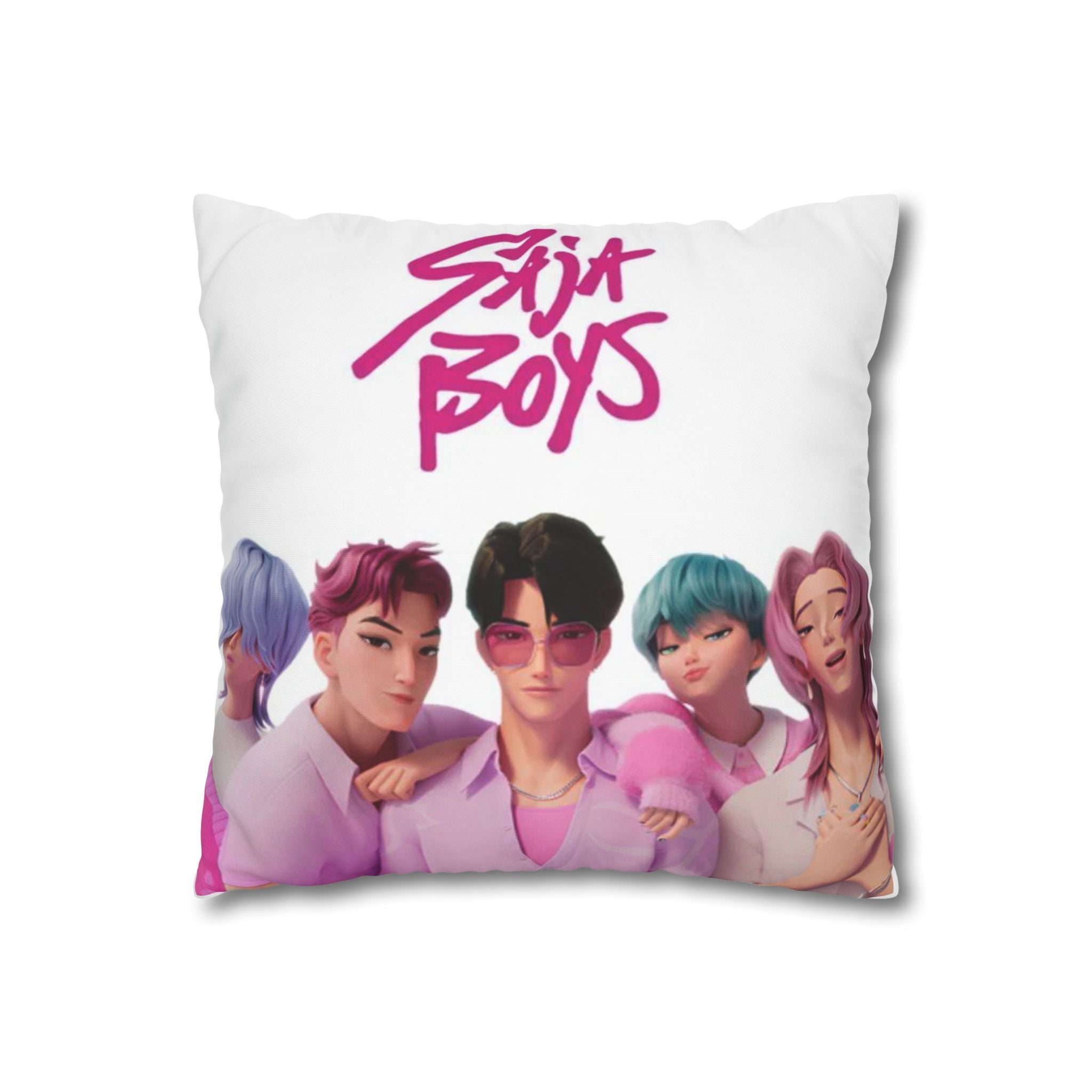Pastel K-Pop Group Square Pillowcase \Saja Boy