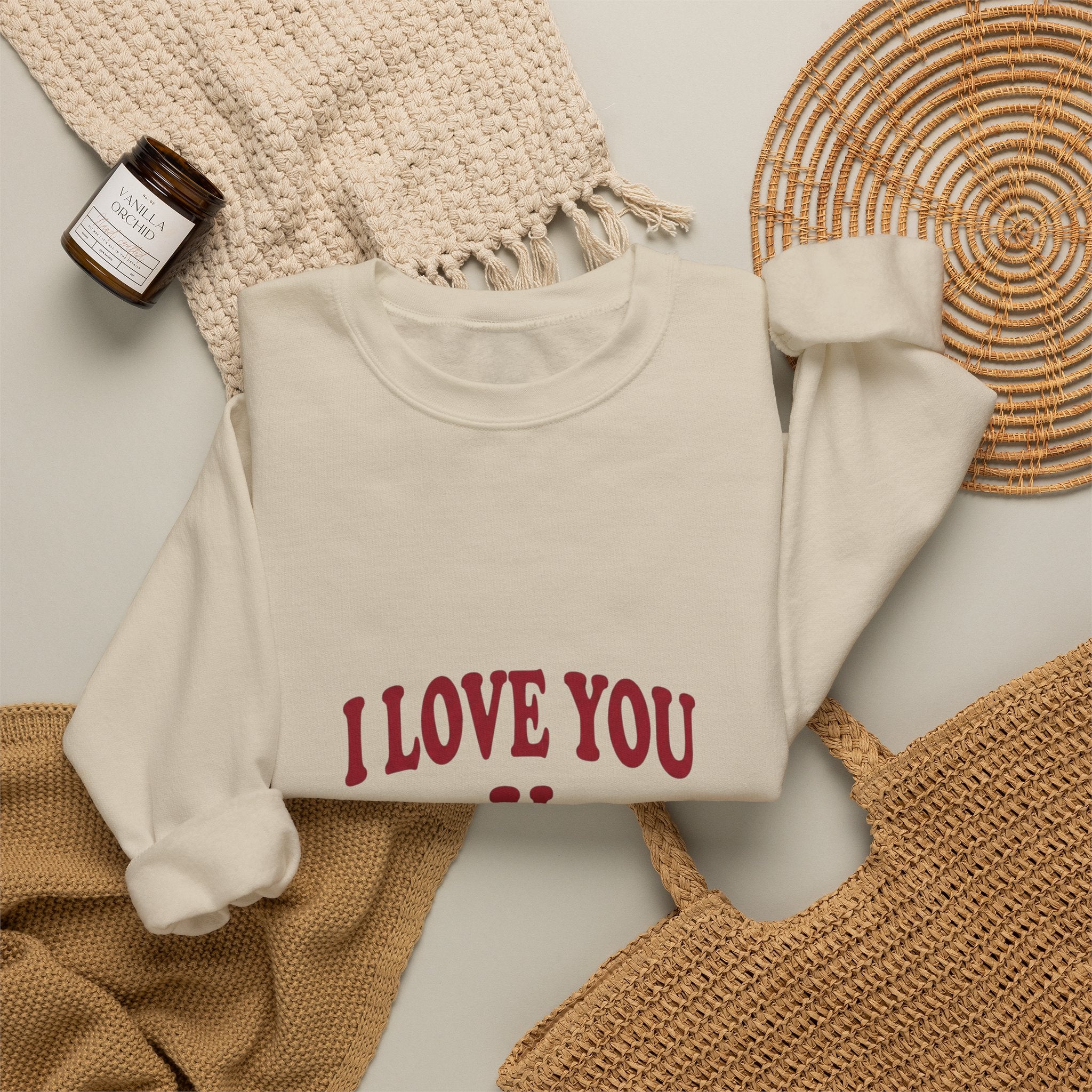 I Love You V sweatshirt | Y2K slogan, nostalgic typography