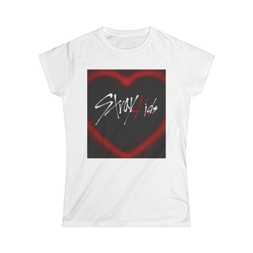 BoyKpopBand Photo Tee — 'Stray Kids' Heart Logo Women's Shirt