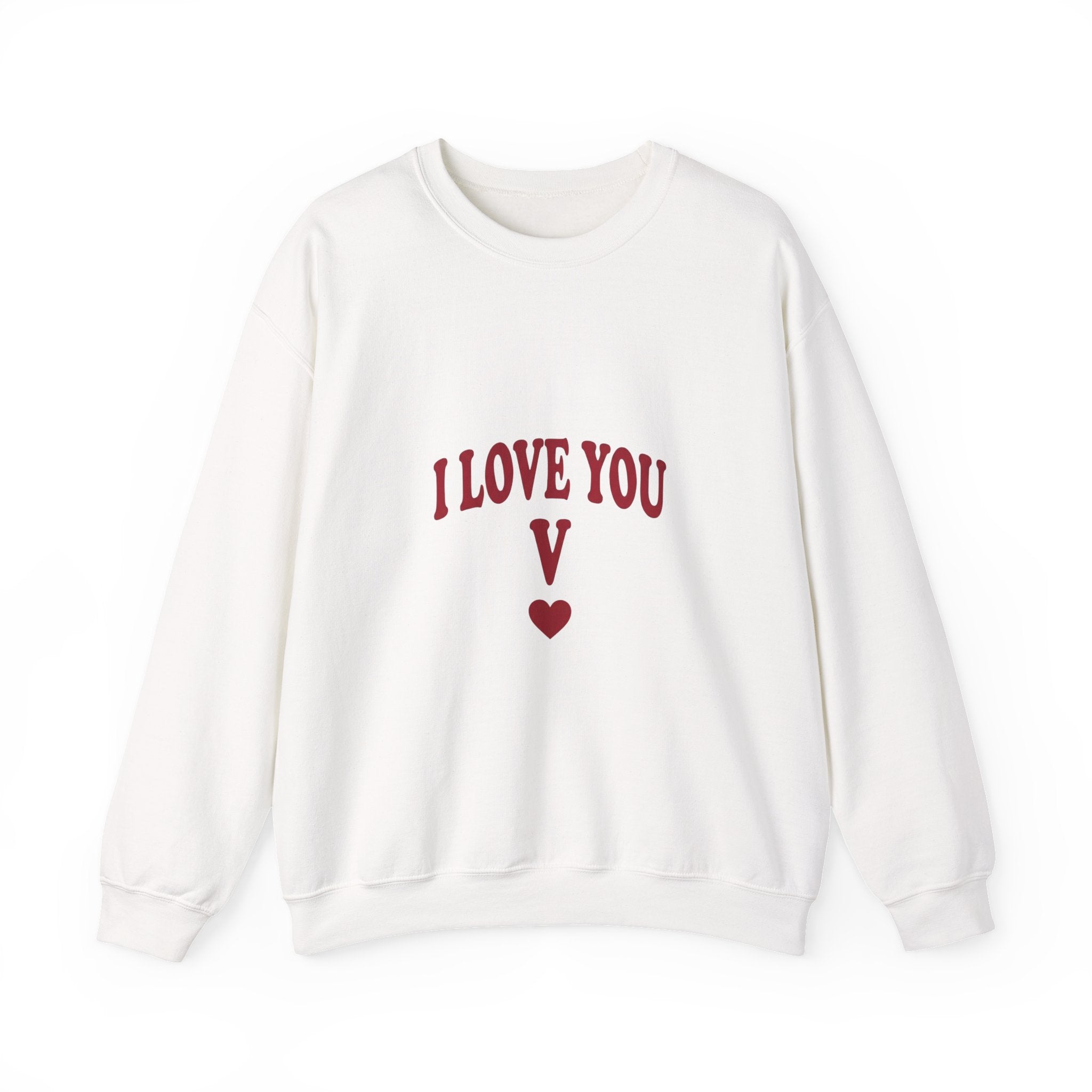 I Love You V sweatshirt | Y2K slogan, nostalgic typography