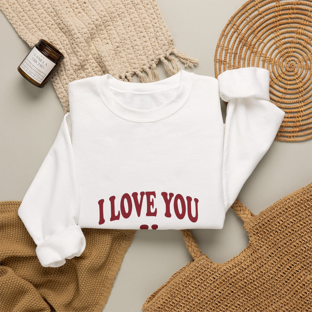 I Love You V sweatshirt | Y2K slogan, nostalgic typography