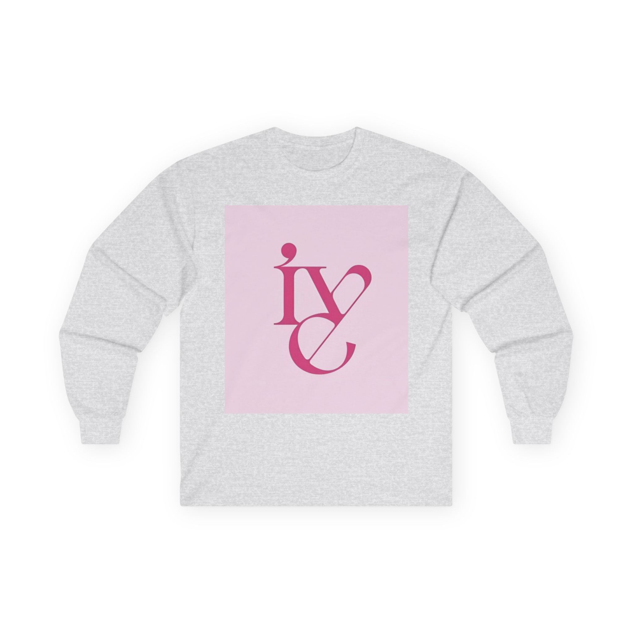 K-Pop Girl Group Photo Long Sleeve Tee — Pink Logo & Stage Print