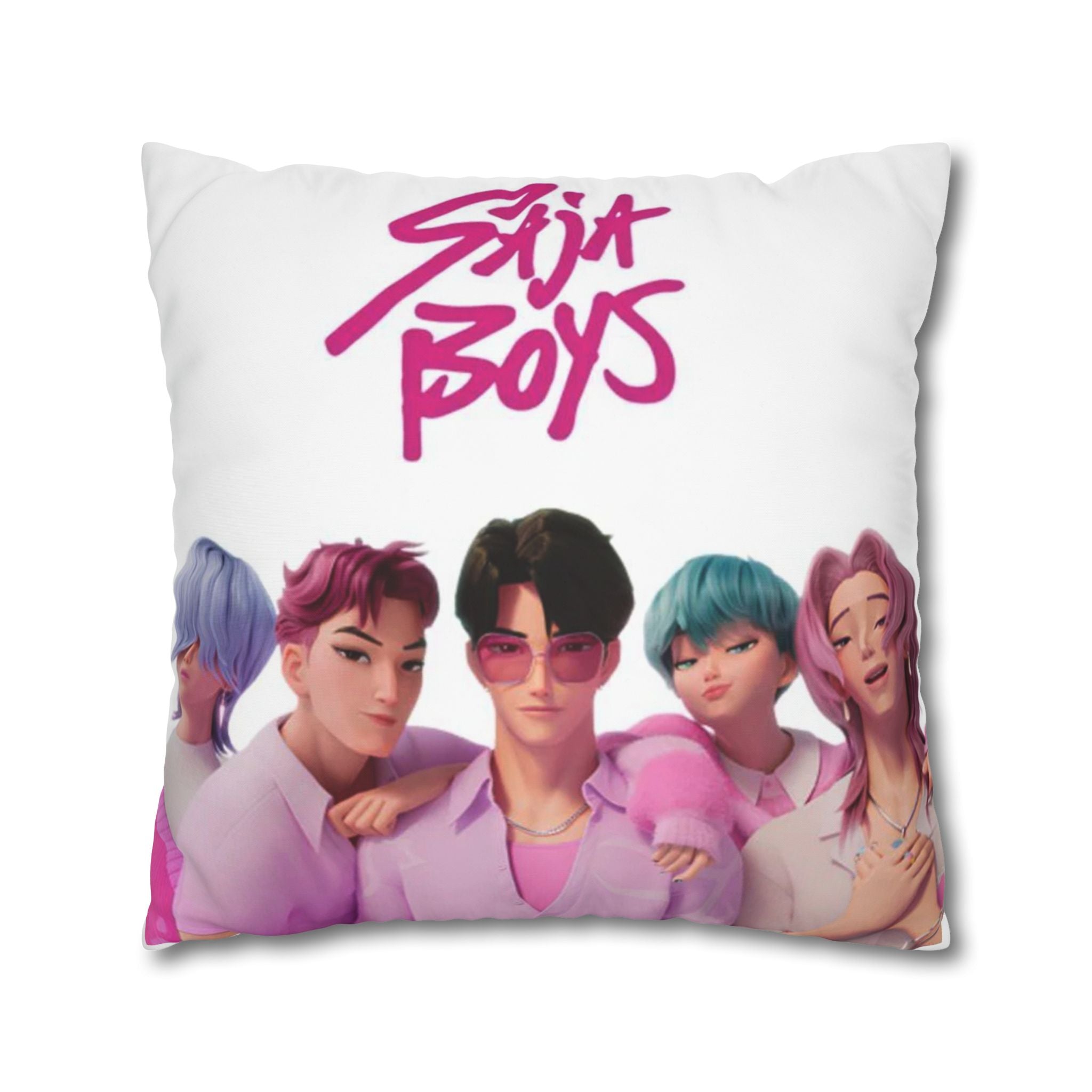 Pastel K-Pop Group Square Pillowcase \Saja Boy