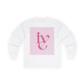 K-Pop Girl Group Photo Long Sleeve Tee — Pink Logo & Stage Print