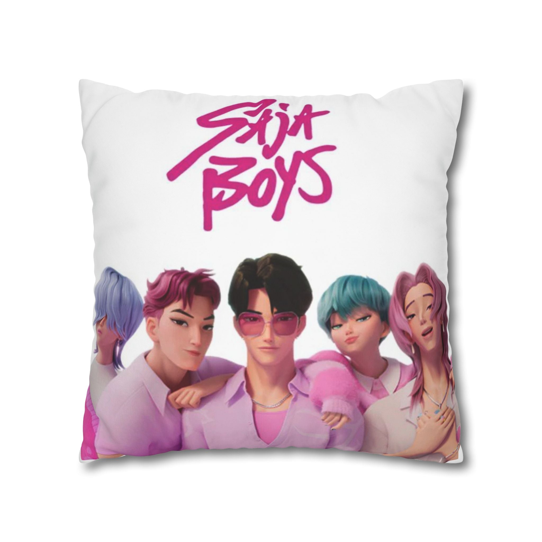 Pastel K-Pop Group Square Pillowcase \Saja Boy