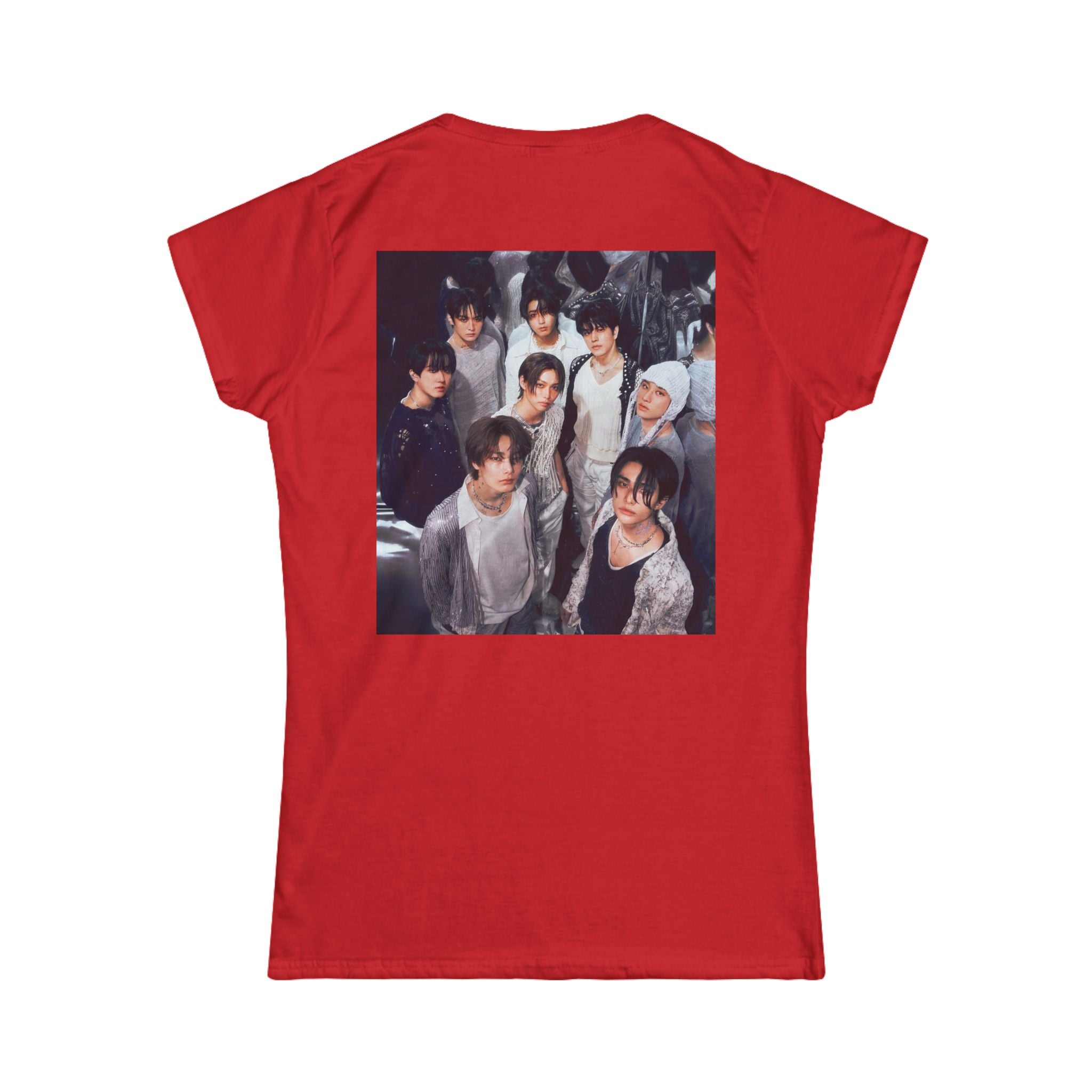 BoyKpopBand Photo Tee — 'Stray Kids' Heart Logo Women's Shirt
