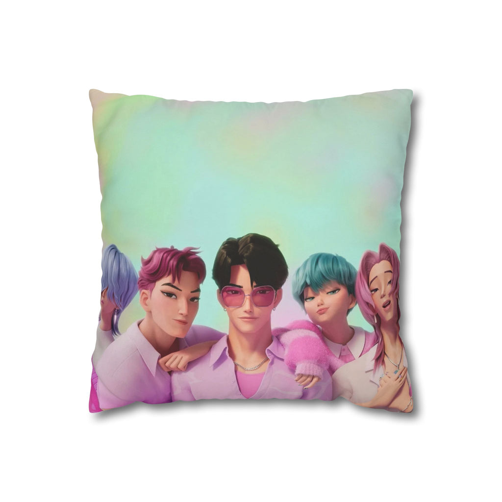 Pastel K-Pop Group Square Pillowcase \Saja Boy