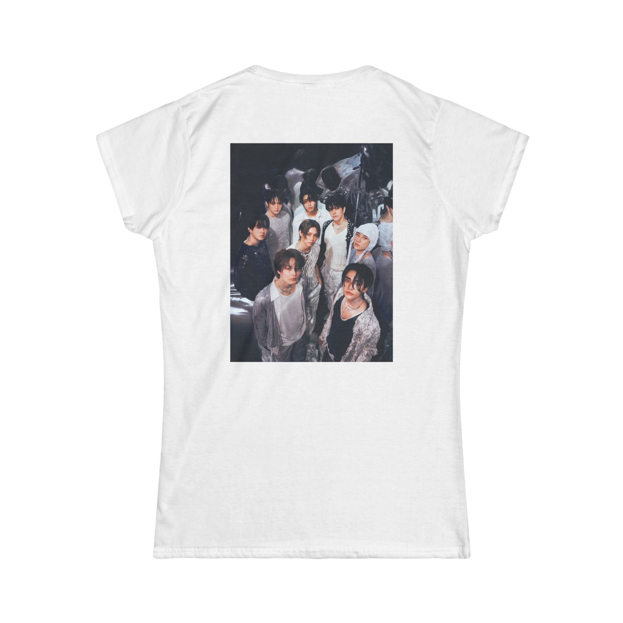 BoyKpopBand Photo Tee — 'Stray Kids' Heart Logo Women's Shirt