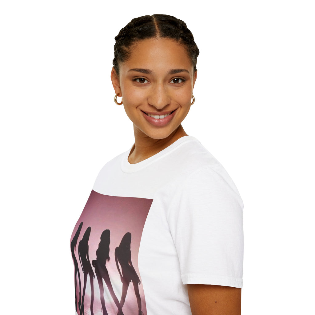 Silhouette Graphic T-Shirt – Retro Pink Dance Crew Tee