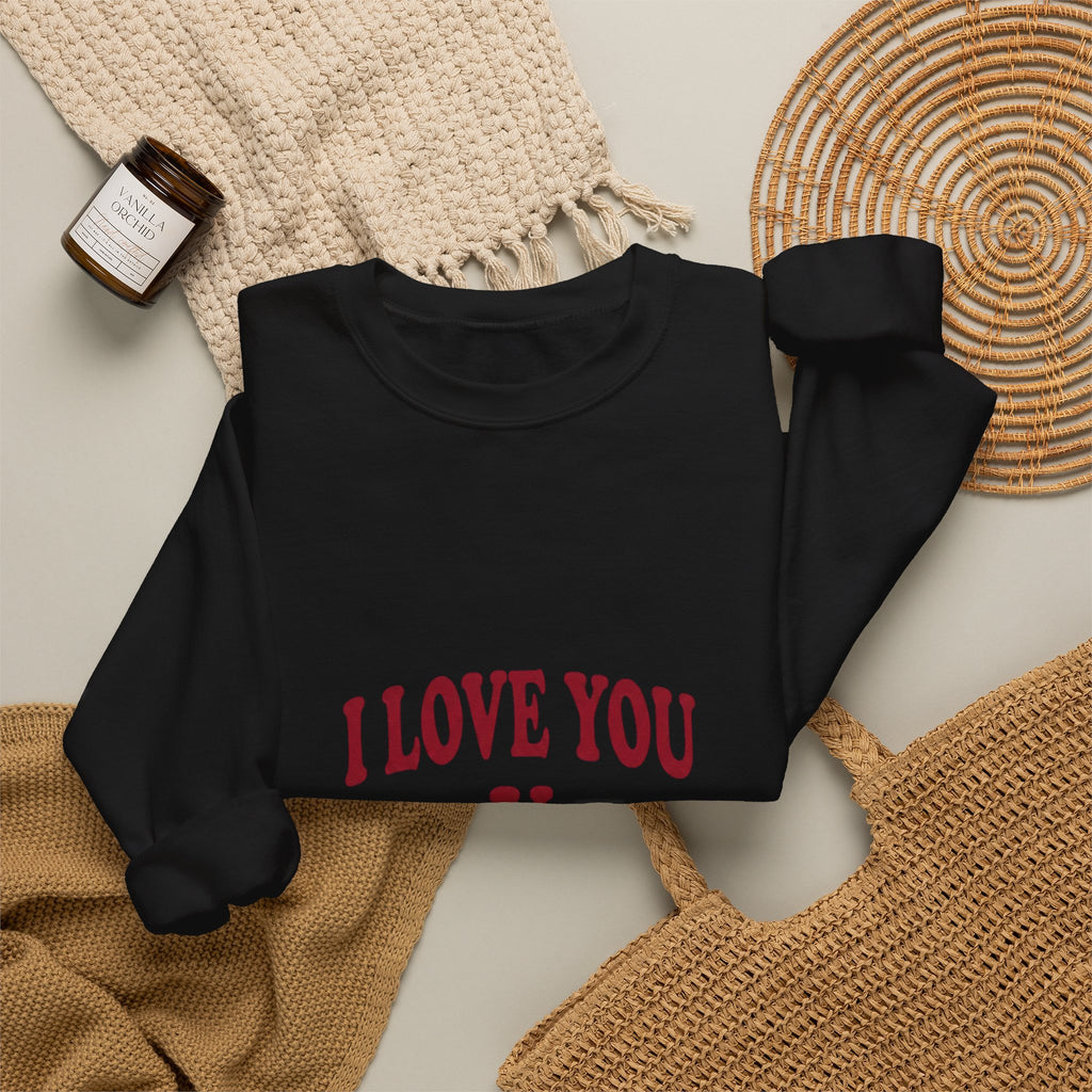 I Love You V sweatshirt | Y2K slogan, nostalgic typography