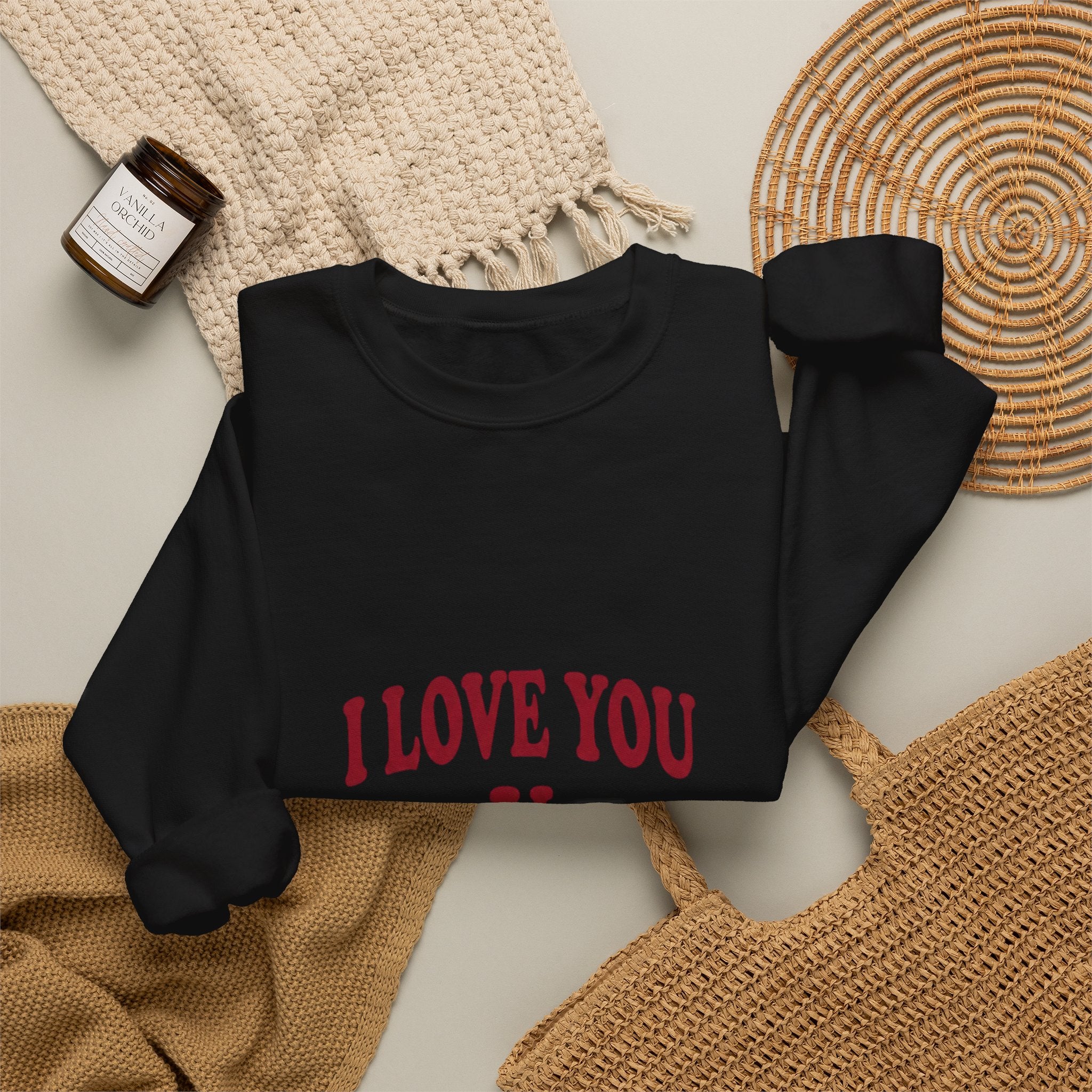 I Love You V sweatshirt | Y2K slogan, nostalgic typography