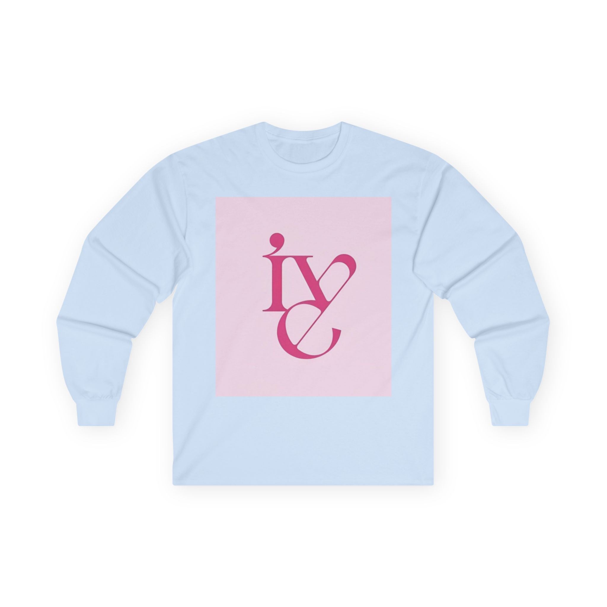 K-Pop Girl Group Photo Long Sleeve Tee — Pink Logo & Stage Print